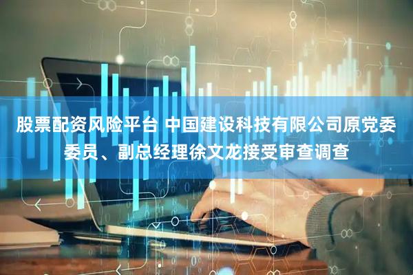 股票配资风险平台 中国建设科技有限公司原党委委员、副总经理徐文龙接受审查调查