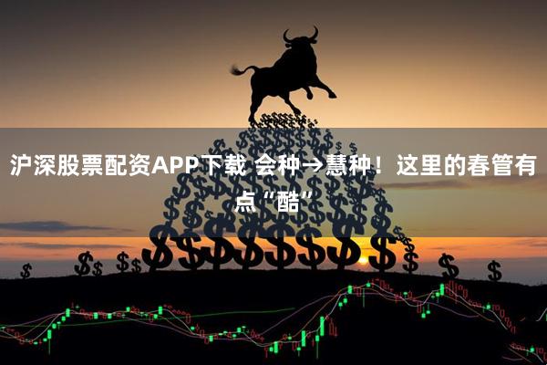 沪深股票配资APP下载 会种→慧种！这里的春管有点“酷”
